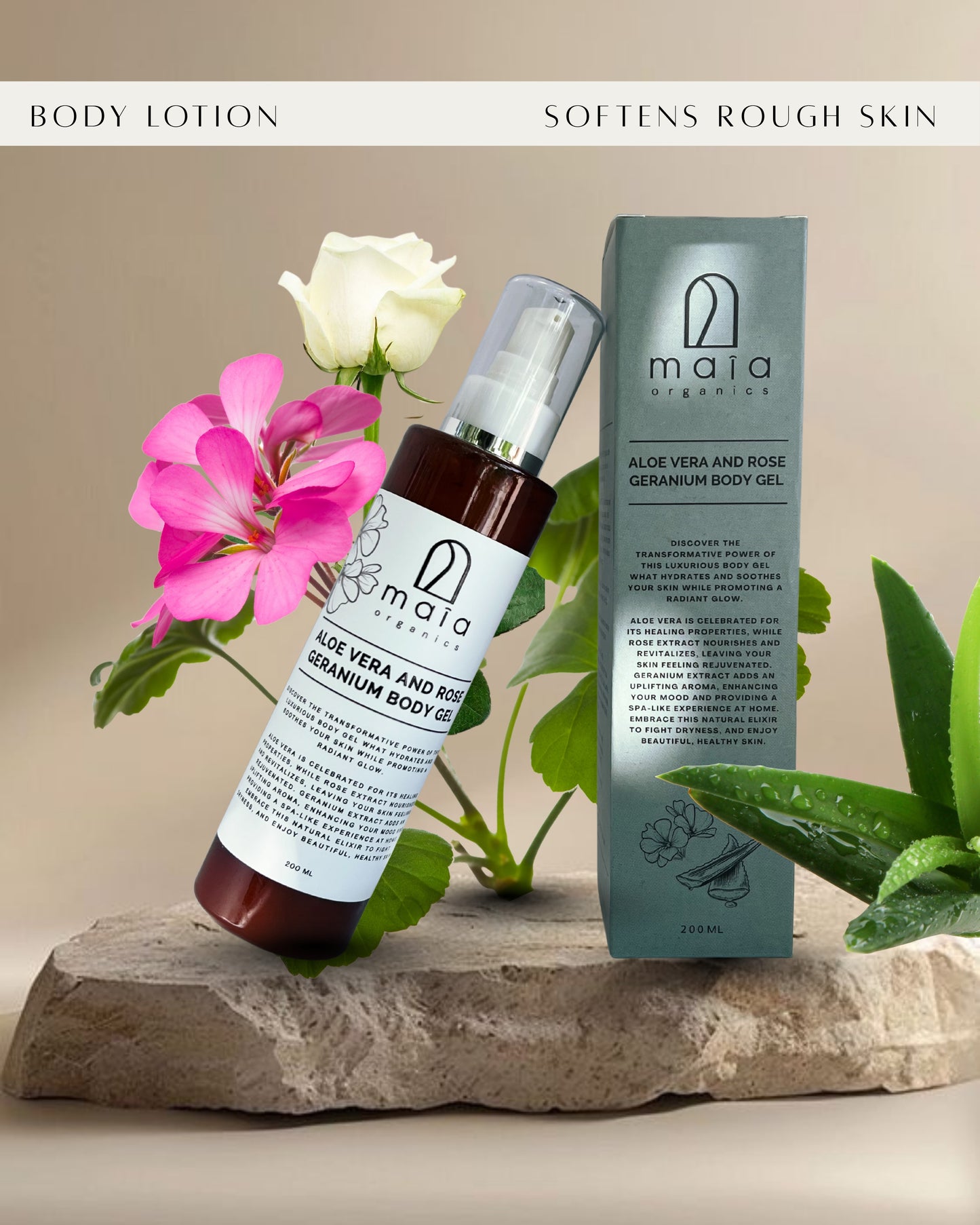 Aloe Vera & Rose Geranium body gel